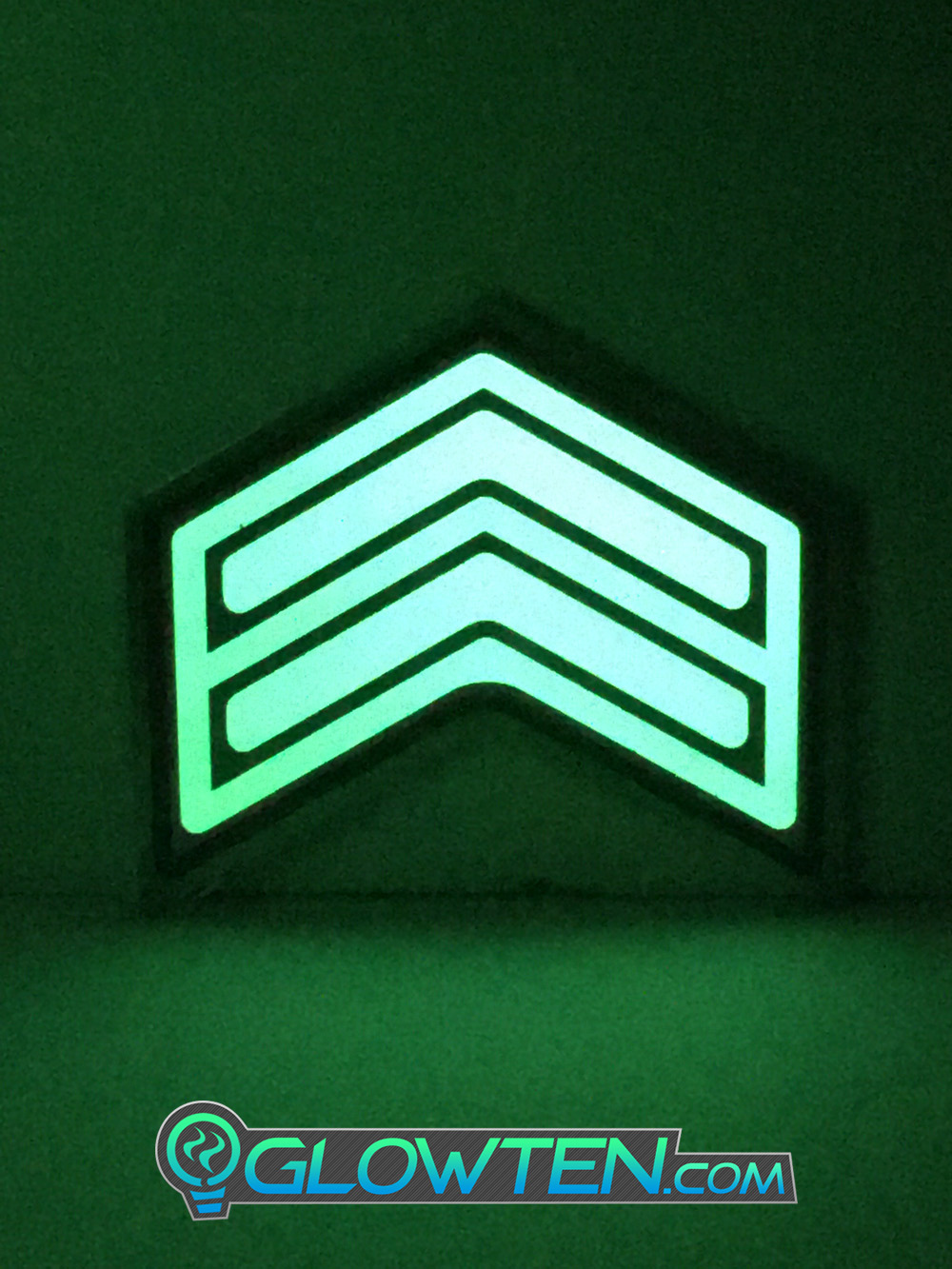 GLOWTEN.com - DOUBLE ARROWS Glow in the Dark Stairs Guide Directional Safety See Clearly At Night Metal Badge Sign walkways,stairs,exits picture photo cap preview pic 2