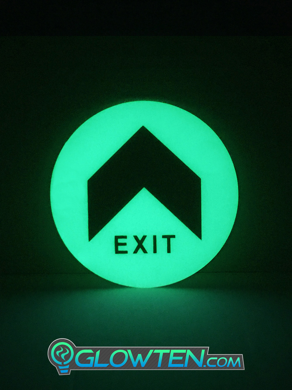 GLOWTEN.com - Emitting Light During Emergency Situations To Help You See Clearly Large Arrow Fire Exit Sign Emergency Glow In The Dark Eco Friendly Photoluminescent Pigment Pvc Plastic With Adhesive picture photo cap preview pic image search 2