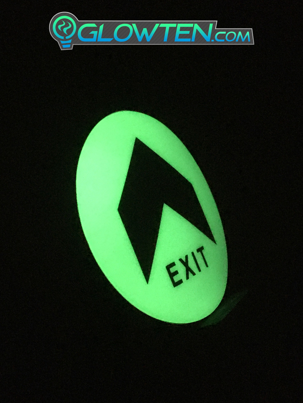 GLOWTEN.com - Dark Places Prevent Falling Large Arrow Fire Exit Sign Emergency Glow In The Dark Eco Friendly Photoluminescent Pigment Pvc Plastic With Adhesive picture photo cap preview pic 6