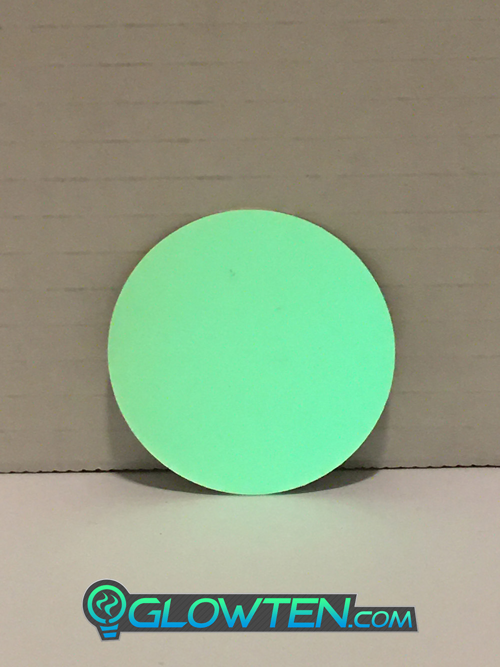 GLOWTEN.com - CIRCLE PLAQUE Glow in the Dark Stairs Guide Sign Round Eco Friendly Photoluminescent Material Aluminum Body Luminous pic 1 picture photo cap preview pic 1