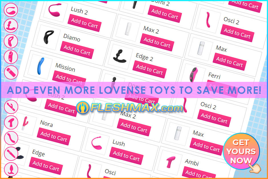 FLESHMAX.com add even more other Lovense bluetooth wifi vibrator sex toys to cart to save even more! The more you get, the more you save so what are you waiting for?! All Lovense motorized vibration toys can be interconnected through app. Lovers Sex Toys Store Merch Shopping Store Channel Image Search jpg