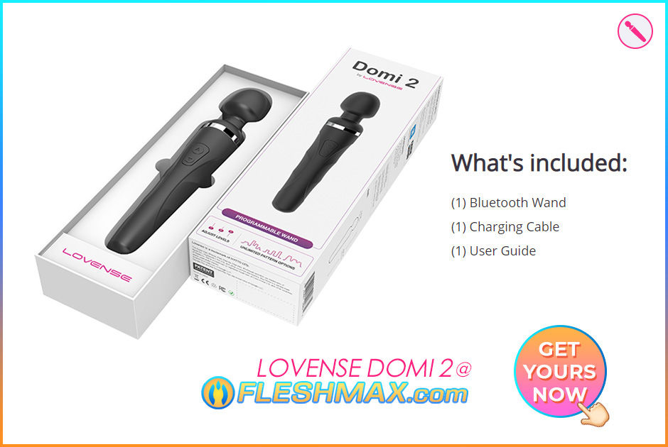 FLESHMAX.com - Lovense Domi 2 Wonder Wand Style Interactive Sex Cam Ready Bluetooth N Wifi App Powered Dual Head Motors Control Masturbator For Women Love Sex Toy Remote Ez Vibrator model webcam whats included in the box bluetooth wand charging cable user guide long distance relationship toys wearable vibrating sex toys teledildonics lovense reviews buying guide interactive sex toys app controlled sex toys image search pic picture photo jpg 4