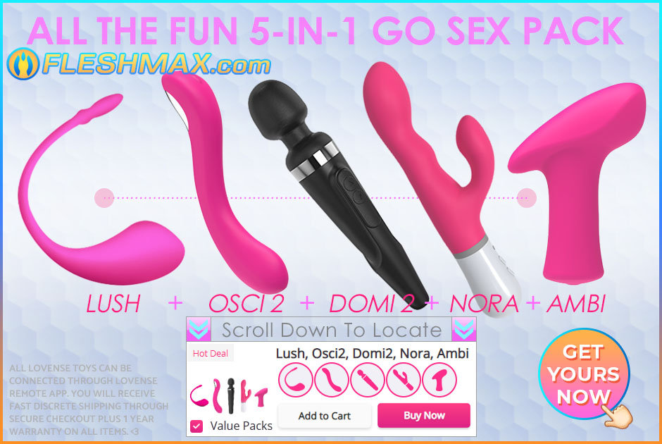 FLESHMAX.com - All The Fun 5-in-1 Go Lovense Remote App Control Vibes FLESHMAX.com Lovense Lush Osci 2 Domi 2 Nora and Lovense Ambi Compact Vibrator Sex Toys Value Combo Pack Shopping Pack WL-lead-old-post-blog-fleshmax