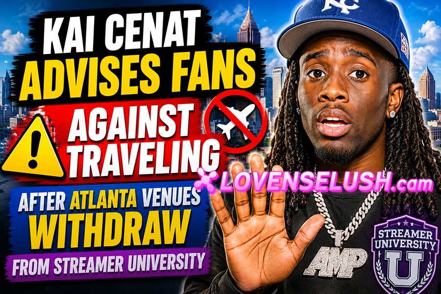 Kai Cenat Advises Fans Against Traveling After Atlanta Venues Withdraw From Streamer University LOVENSELUSH.cam